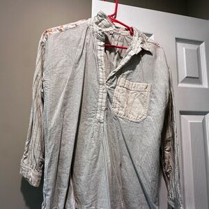 Striped Button-Up Shirt